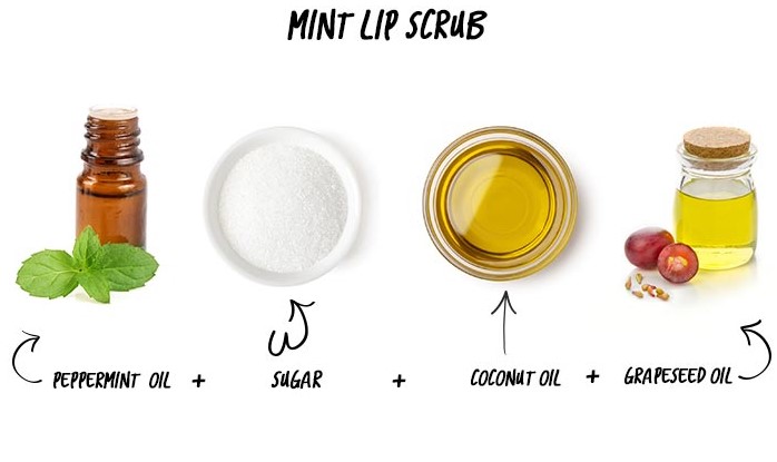 Home Made Mint Lip Scrub