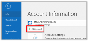 One Account OutLook